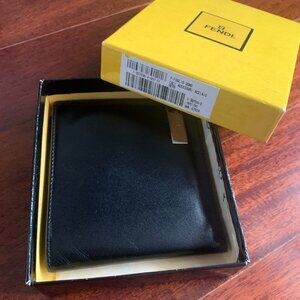 Fendi classic black leather wallet